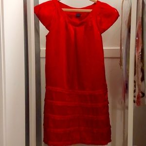 Gap kids red ruffled wedding dress L